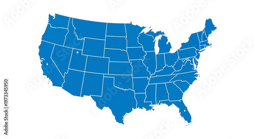 United States of America Map.