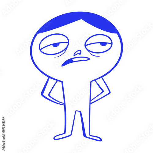 Confused Cartoon Character Expression