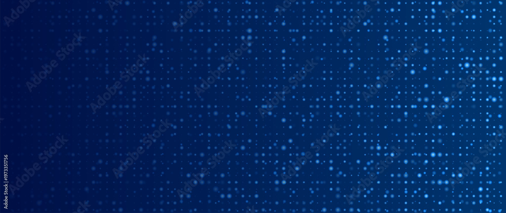 Obraz premium Modern technology grid with glowing dots and gradient transition digital data visualization background