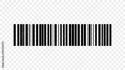 Product barcode sticker style with soft shadow isolated PNG realistic mockup element