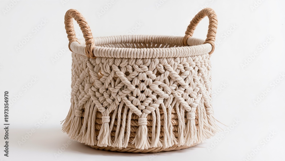 Fototapeta premium Boho Macrame Storage Basket