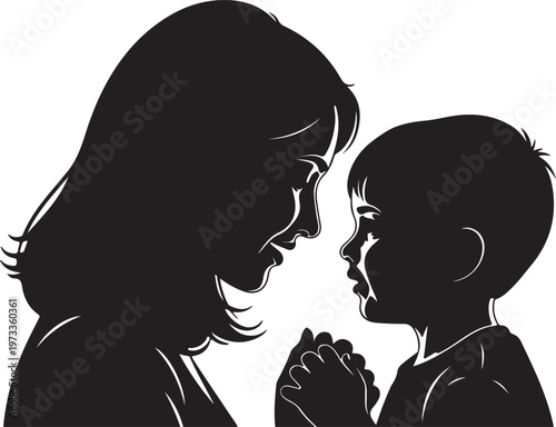 Mother and Son Reading Together, Learning and Bonding in a Cozy Home Environment