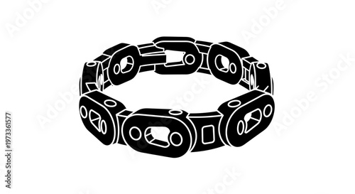 Black and white smartwatch bracelet.