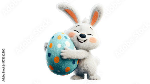 easter bunny with easter egg