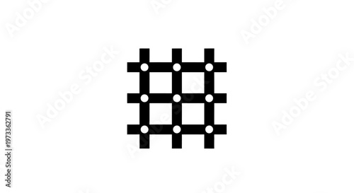 Black and white geometric pattern design.