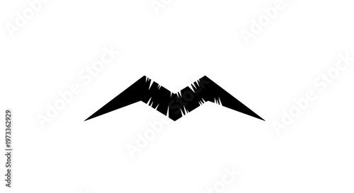Black Bat Wings Silhouette Flying Animal.