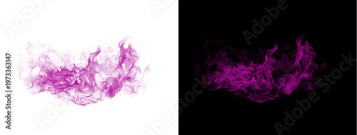 Irregular Purple Smoke Burst Abstract