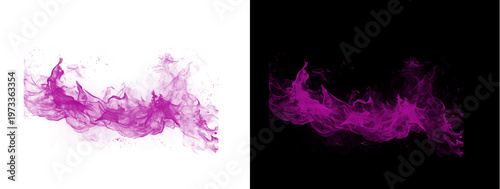 Tableau sur toile Horizontal Purple Ink Explosion Abstract
