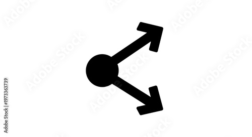 Black Arrows Pointing Away From Circle.