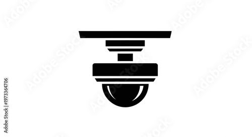 Black and white security camera icon.