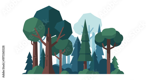 A minimalist, modern graphic of an evergreen tree conveys growth, stability, and resilience. Perfect for branding, website design, or illustrating nat