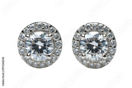 Minimalist halo ring isolated on white