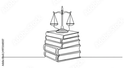 Law books, justice scale, legal documents, courtroom reference