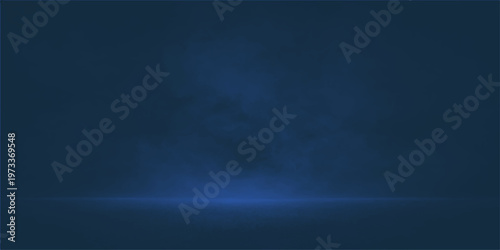 Abstract a deep, ethereal blue background, with a soft, gradient glow emanating from a lower center, creating a sense of depth and mystery. The image is an exercise in minimalism and texture.