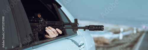 Photos Criminal Using Weapon to Rob Civilians
