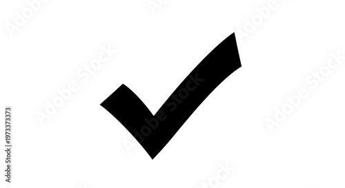 Black Check Mark Symbol Icon.