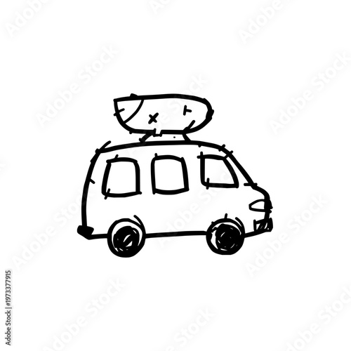 Eco transport icon logo design. Hand drawn eco transport sign and symbol. Sustainable eco transport icon. Green energy mobility doodle.