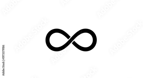 Black Infinity Symbol Sign Shape.