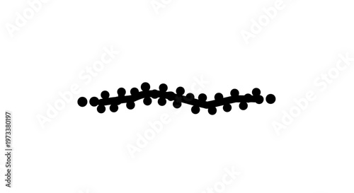 Black dots line connected together.