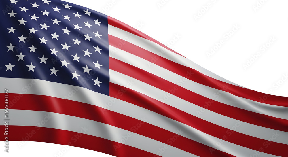 Fototapeta premium Flag day celebration with the american flag waving high