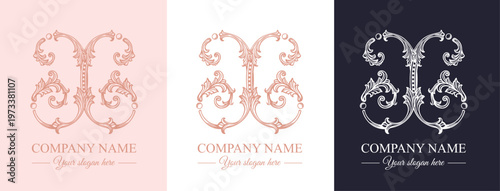 Logo monogram letter X in refined ornamental style. Clean elegant logotype for personal brand, business and corporate identity.