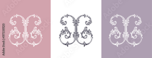 Logo monogram letter X in refined ornamental style. Clean elegant logotype for personal brand, business and corporate identity.