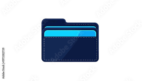 Wallet icon representing money storage and financial transaction accessory in minimal flat design vector