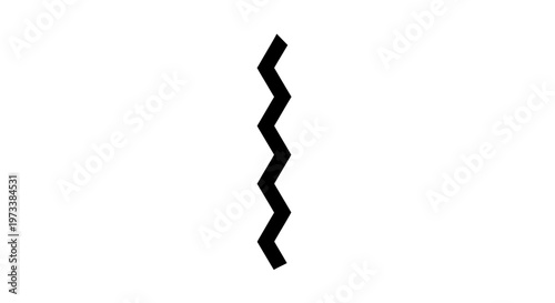 Black zigzag line symbol icon.