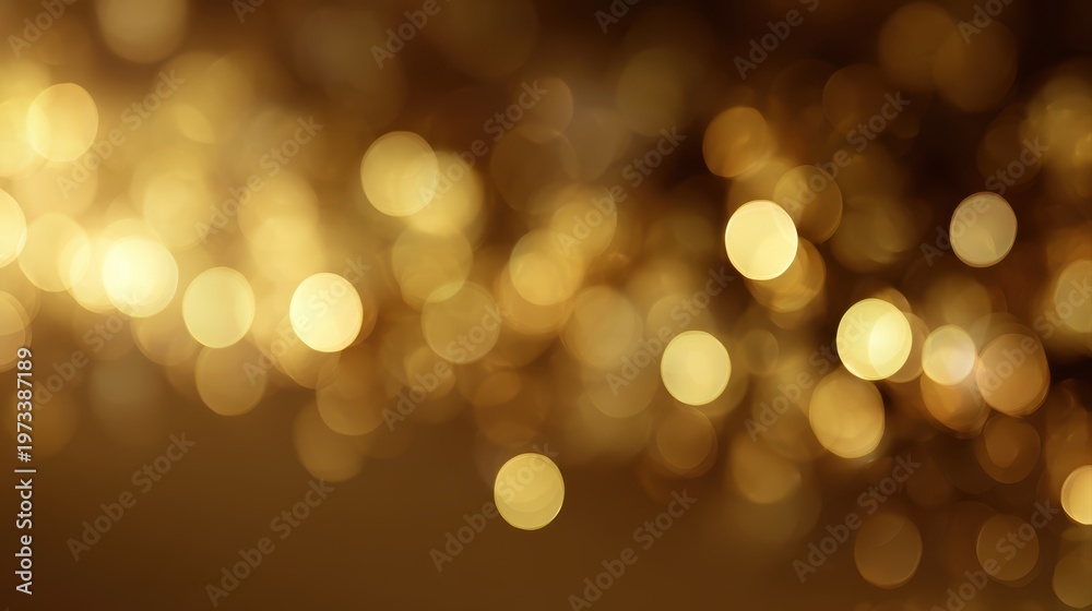 Fototapeta premium Golden bokeh lights festive abstract background celebration theme