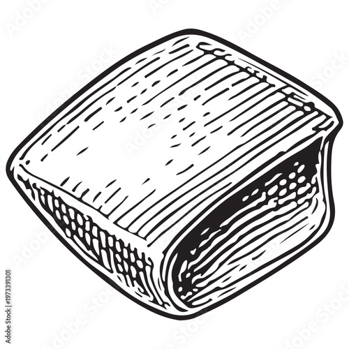 Broken Seashell Fragment Illustration for Coastal Texture, Beach Elements, and Ocean Design