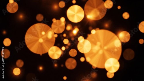 Golden Bokeh Lights Abstract Background