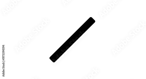 Black Slanted Bar Shape Object.