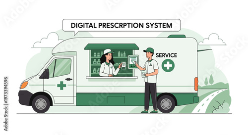 Mobile Pharmacy Service: Digital Prescription System in a Van