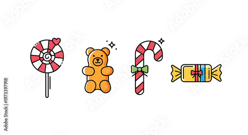 Colorful candy and sweet treats.