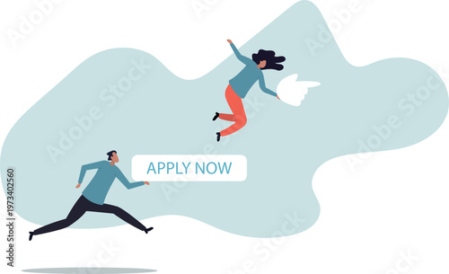 Apply new job online, career opportunity or employment vacancy,human life and situation.