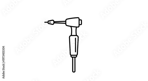 Dental Drill Icon: Professional Dental Tool for Oral Hygiene and Treatment