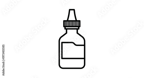Dropper Bottle Icon Outline, Liquid Medicine Container, Pharmaceutical Vial Symbol