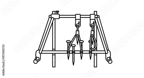 Fishing rig with multiple hooks and bait for catching large fish