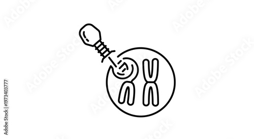 Gene Editing Concept: CRISPR Technology Modifying DNA Chromosome