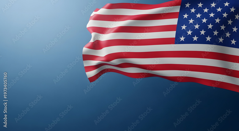 Obraz premium Waving american flag a symbol of freedom and national pride