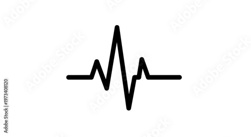 ECG heartbeat pulse wave rhythm.