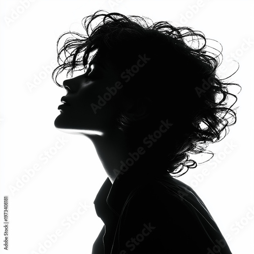 Minimalist Silhouette of a Woman – Fitness, Yoga, or Lifestyle Concept