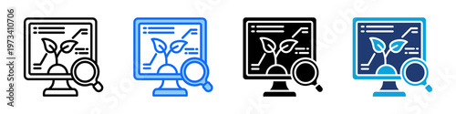 Environment Monitoring Icon Set Multi Style Vector Illustration