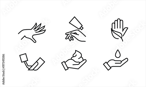Wallpaper Mural Hand Icon Set icon, button, vector, sign, symbol, logo, illustration, editable stroke and flat design style isolated on white linear pictogram Torontodigital.ca