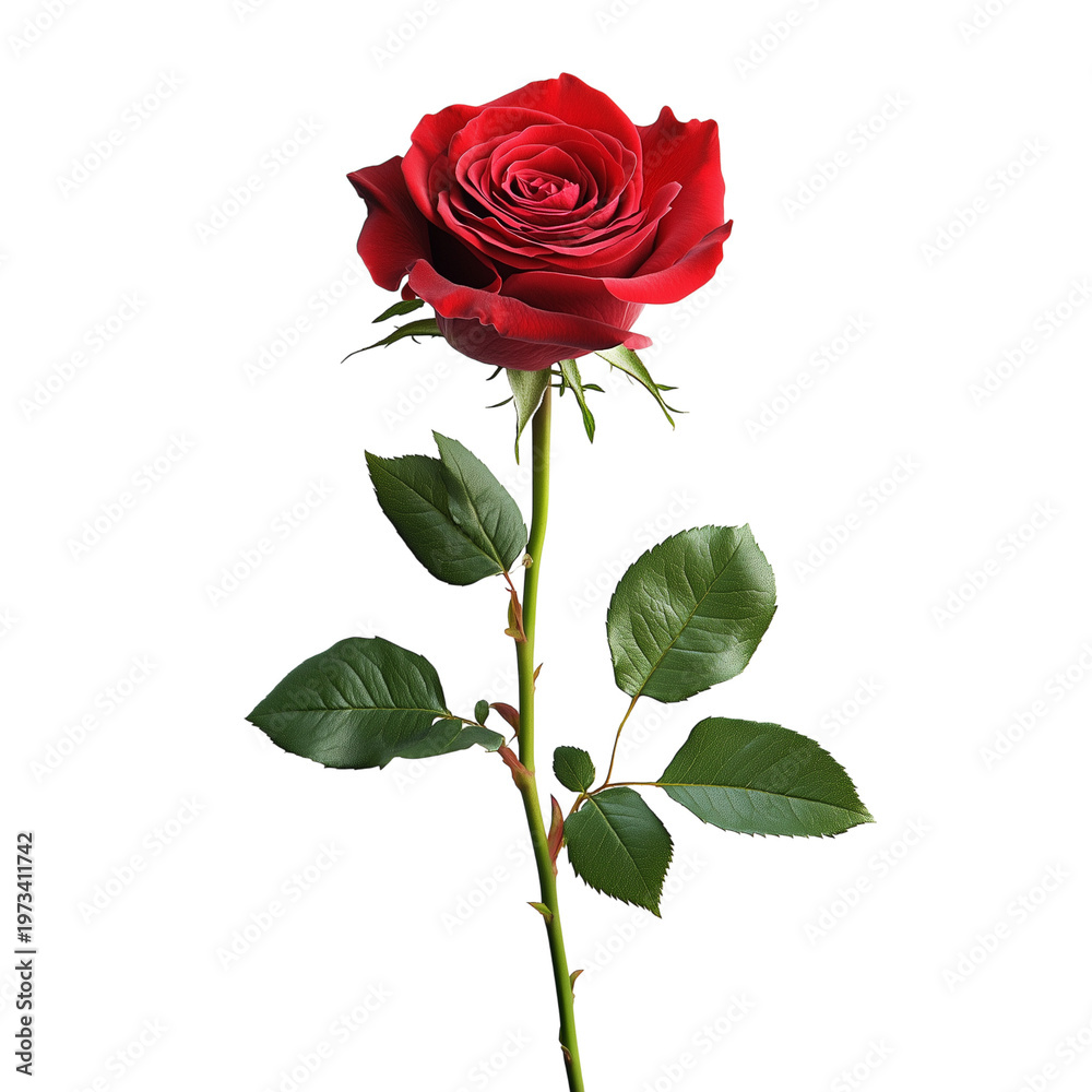 Fototapeta premium red rose isolated on white background png