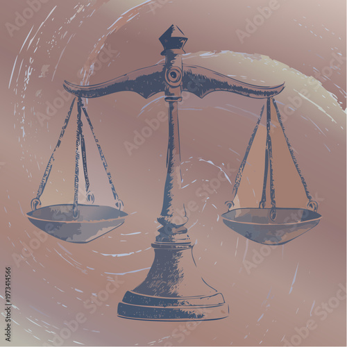 Classic Scales of Justice Symbolizing Balance and Fairness.