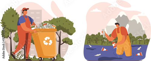 Community efforts to maintain cleanliness in urban and natural environments