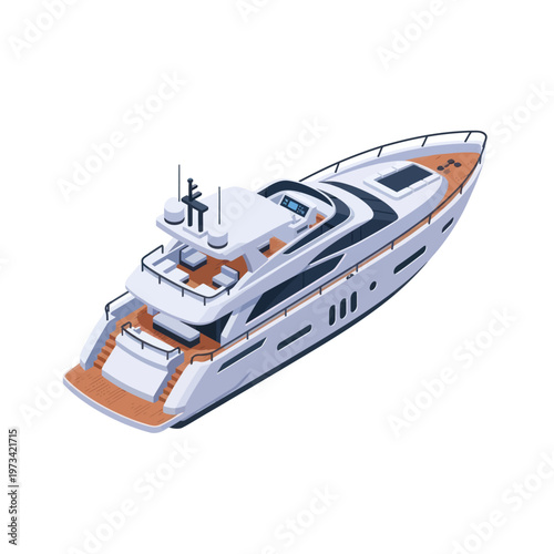 Luxurious Motor Yacht - A Sleek and Modern Design for Ocean Adventures.