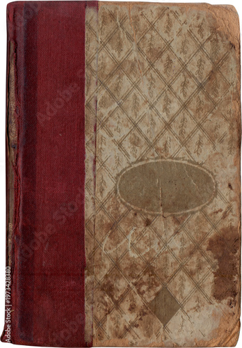 Vintage background of old book torn paper texture with scratches