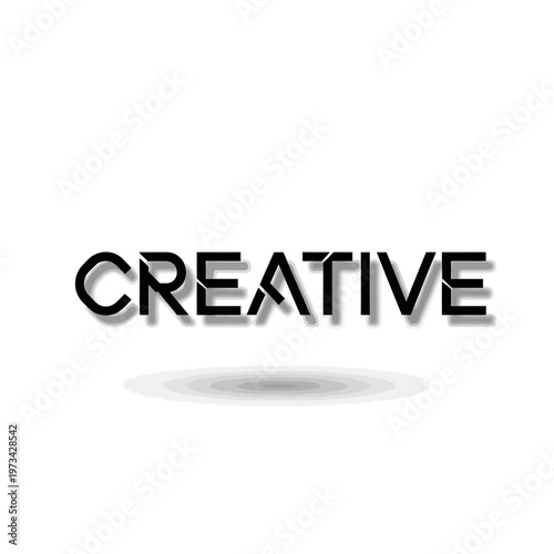 The word "CREATIVE" stylized with a modern font and a subtle shadow effect on a white background.